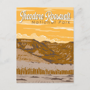 Cartão Postal Theodore Roosevelt - Ilustração do Parque Nacional