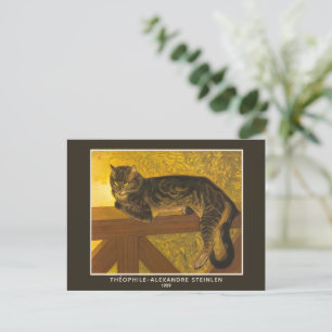 Cartão Postal Théophile-Alexandre Steinlen, Cat em um Ballustrad