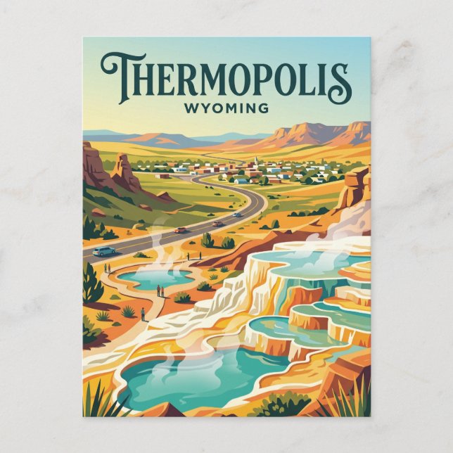 Cartão Postal Thermopolis EUA (Frente)