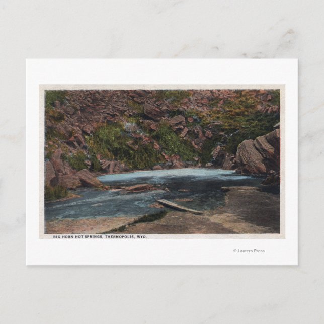 Cartão Postal Thermopolis, WY - Vista de Primaveras Quentes do G (Frente)
