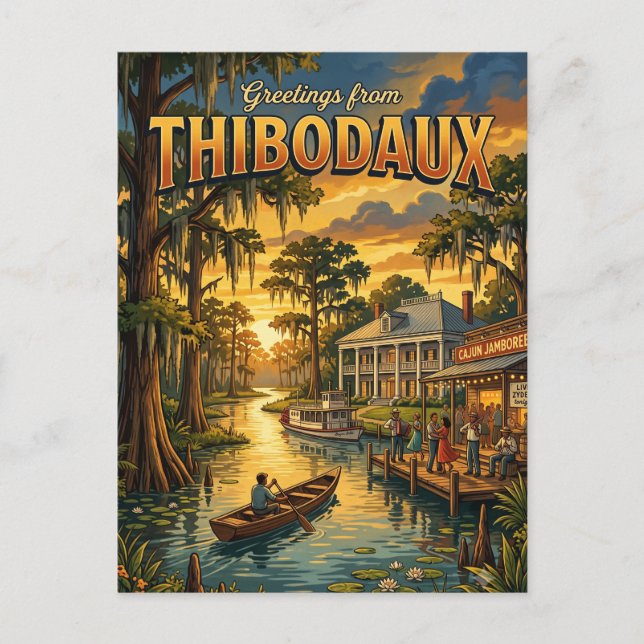 Cartão Postal Thibodaux Louisiana (Frente)