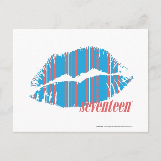 Cartão Postal Thin Stripes Aqua (Frente)