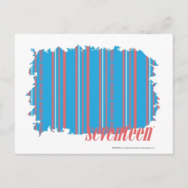 Cartão Postal Thin Stripes Aqua 4 (Frente)