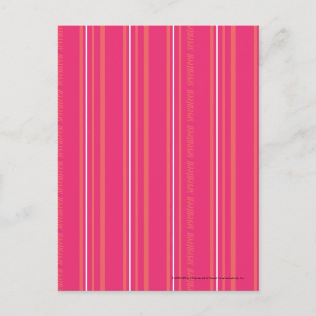Cartão Postal Thin Stripes Magenta (Frente)