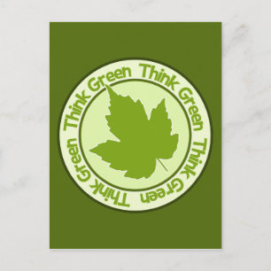 Cartão postal Think Green - personalizar