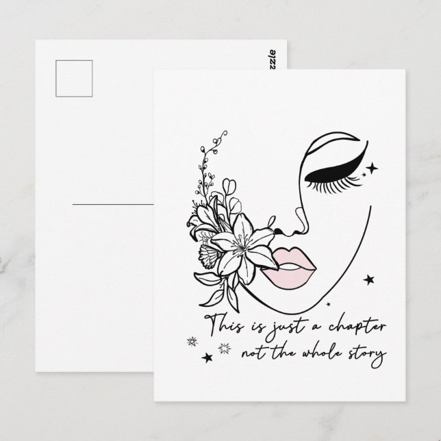Cartão Postal This is Just a Chapter Positive Quote  (Frente/Verso)