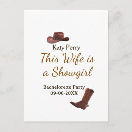 Cartão Postal This Wife is a showgirl bachelorette party name da