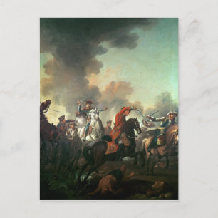 Cartão Postal Thomas Brown na Batalha de Dettingen