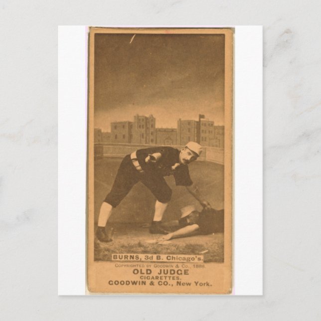 Cartão Postal Thomas Burns, Chicago White Stockings (Frente)