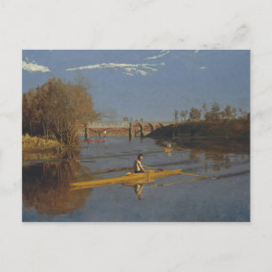 Cartão Postal Thomas Eakins - O Solteiro Campeão Esculta
