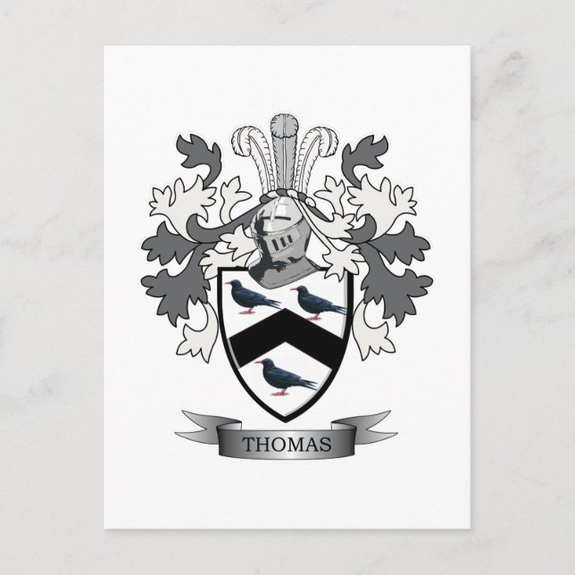 Cartão Postal Thomas Family Crest (Frente)