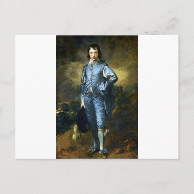 Cartão Postal Thomas Gainsborough Art Painting: O Blue Boy (Frente)