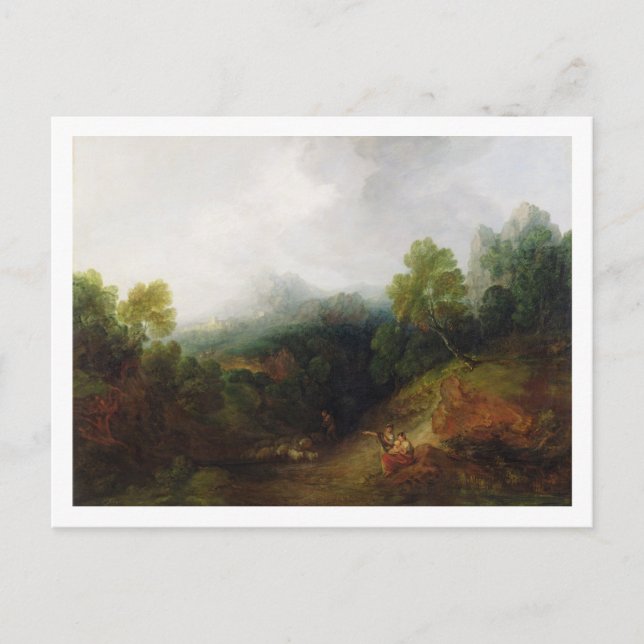 Cartão Postal Thomas Gainsborough | Vale das Montanhas com o Rus (Frente)