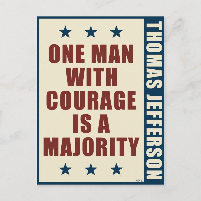 Cartão Postal Thomas Jefferson (Frente)