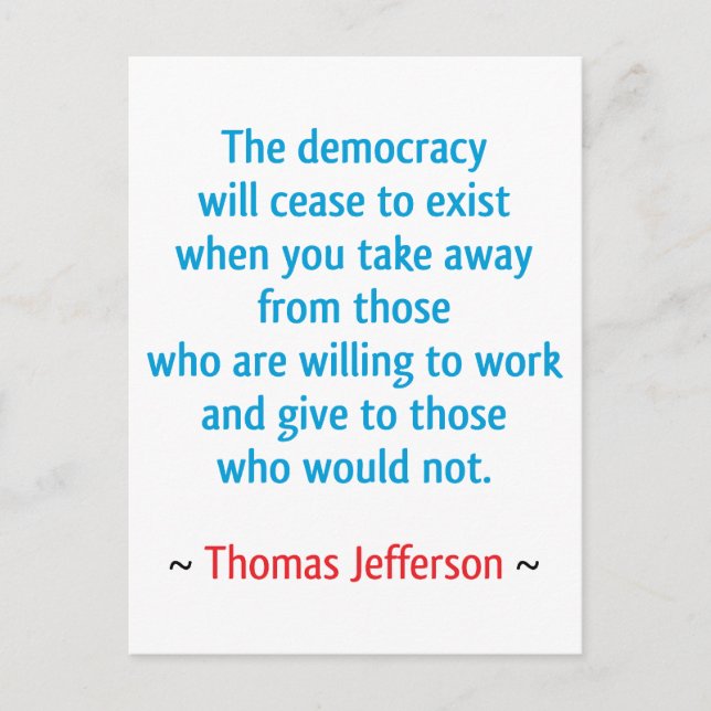 Cartão Postal Thomas Jefferson #2 (Frente)