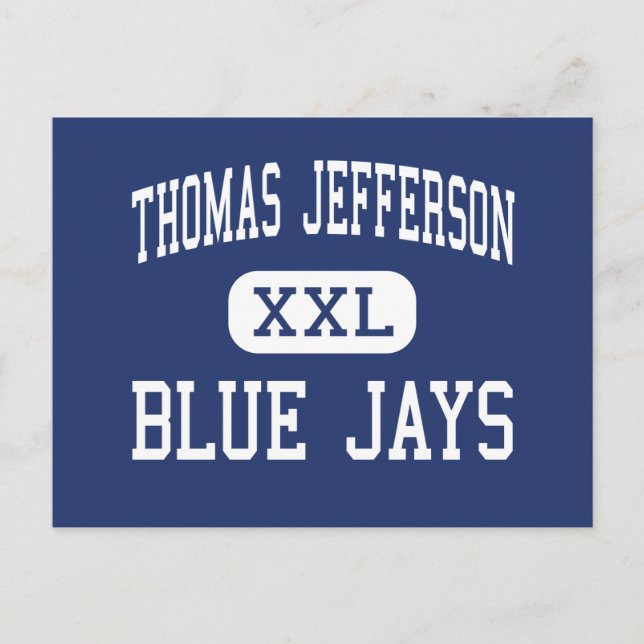Cartão Postal Thomas Jefferson Blue Jays Middle Eugene (Frente)