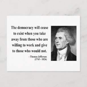 Cartão Postal Thomas Jefferson Cote 3b