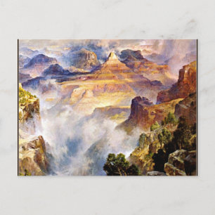 Cartão Postal Thomas Moran - Nevoas do Canyon, Parque Zoroaster