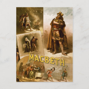 Cartão Postal Thomas W. Keene no MacBeth de William Shakespeare