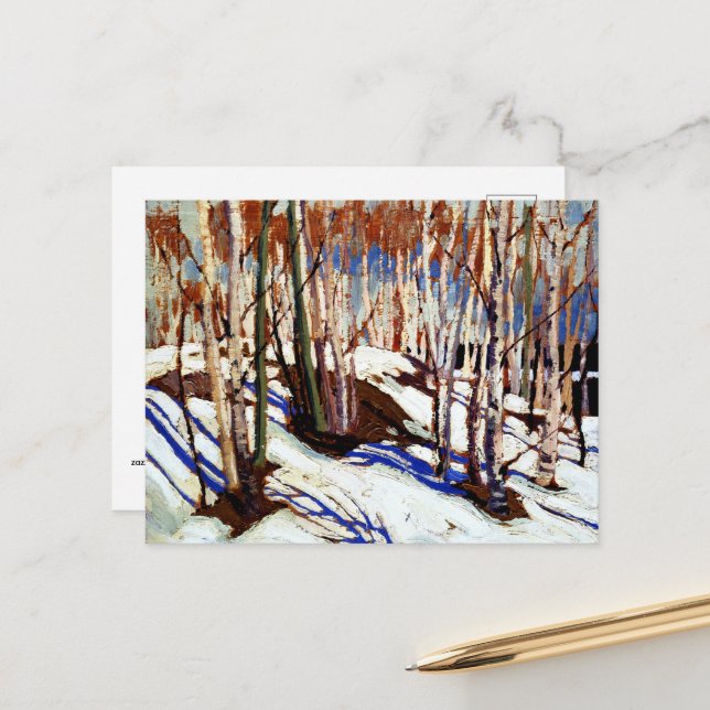 Cartão Postal Thomson - Early Primavera, Canoe Lake (Frente/Verso In Situ)