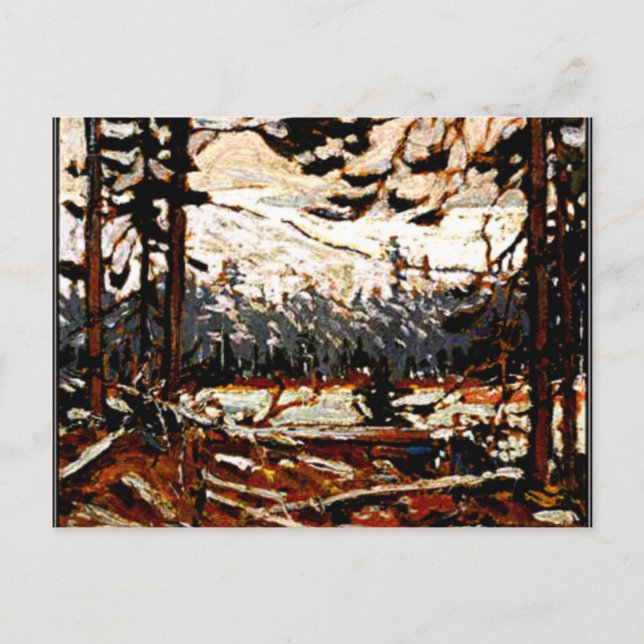 Cartão Postal Thomson - Woodland Interior, Parque Algonquin (Frente)