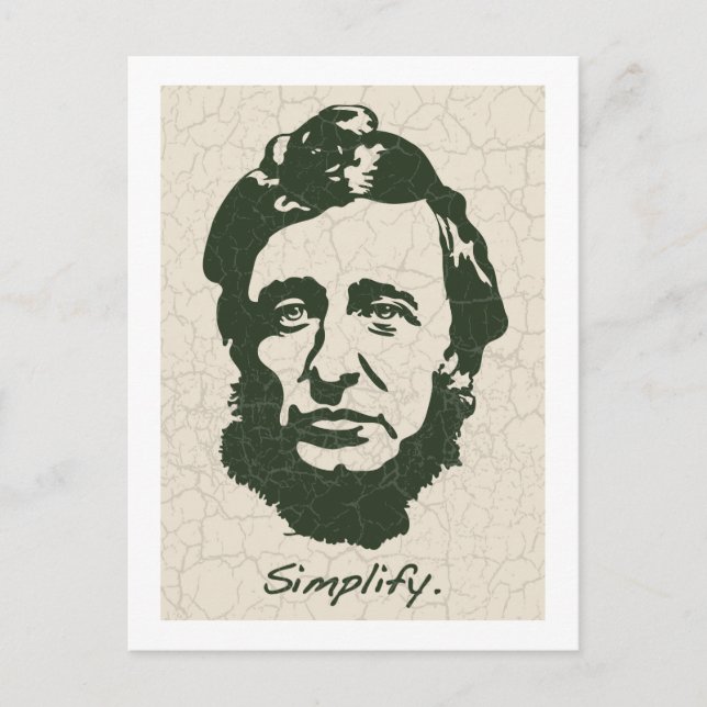Cartão Postal Thoreau - Simplifique (Frente)