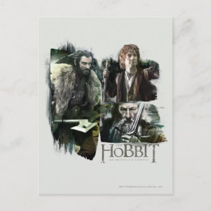 Cartão Postal THORIN OAKENSHIELD™, BILBO BAGGINS™ E Gandalf Art