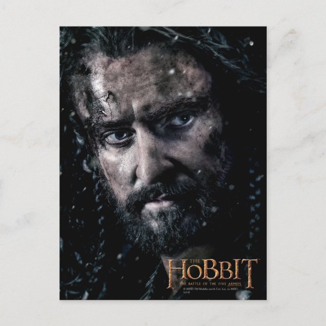 Cartão Postal THORIN OAKENSHIELD™ Feche (Frente)