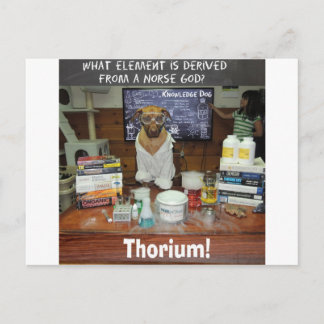 Cartão Postal Thorium Thor God of Thunder Knowledge Dog