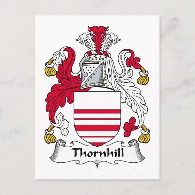Cartão Postal Thornhill Family Crest (Frente)