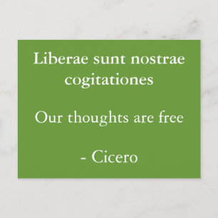 Cartão Postal Thoughts are free- Cicero