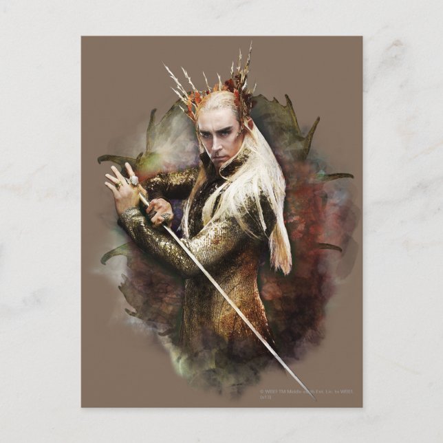 Cartão Postal Thranduil com Espada (Frente)