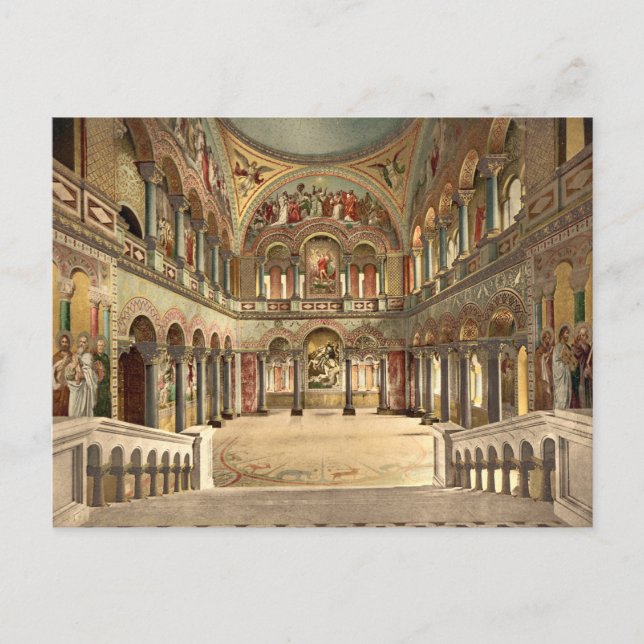 Cartão Postal Throne Room, Castelo de Neuschwanstein, Alemanha (Frente)