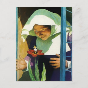 Cartão Postal "Thumbelina" Fairy Art do NC Wyeth