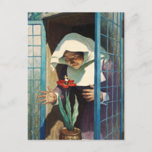 Cartão Postal Thumbelina por Newell Convers Wyeth