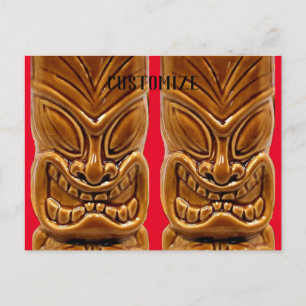 Cartão Postal Thunder_Cove da Escultura Tiki Dourada