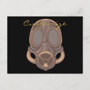 Cartão Postal Thunder_Cove da Máscara de Gás Steampunk