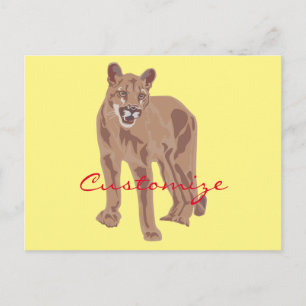 Cartão Postal Thunder_Cove Do Leão Da Montanha Cougar Puma