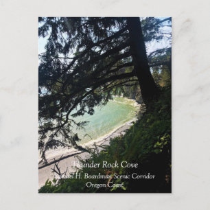 Cartão Postal Thunder Rock Cove, Samuel H. Boardman, Posto Orego