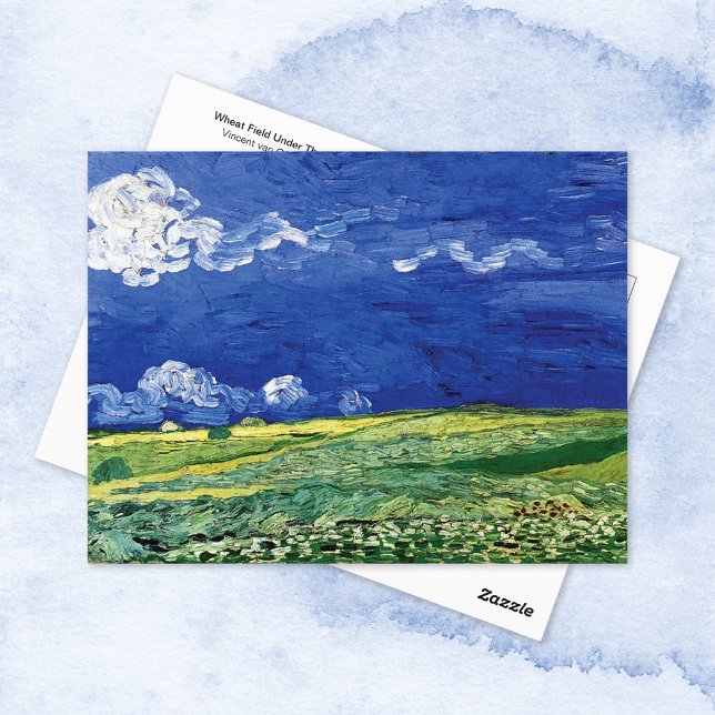 Cartão Postal Thunderclouds Vincent van Gogh, Campo de Trigo (Criador carregado)