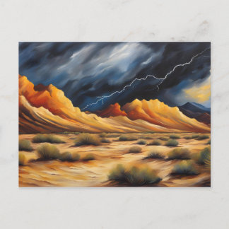 Cartão Postal Thunderstorm no deserto