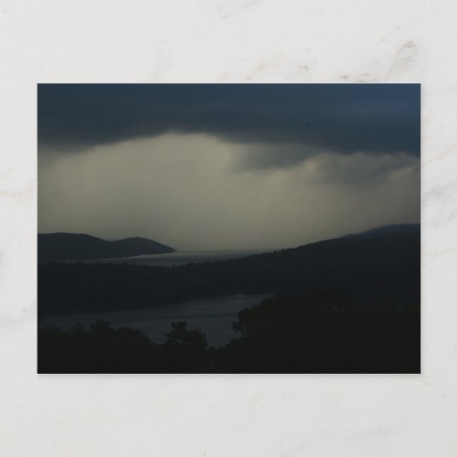Cartão Postal Thunderstorm sobre o reservatório de Quabbin (Frente)