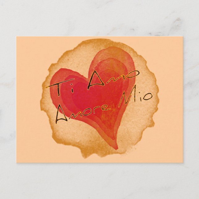 Cartão Postal Ti Amo Amore Mio (Frente)
