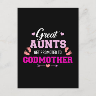 Cartão Postal Tias excelentes são promovidas à madrinha