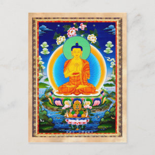 Cartão Postal Tíbetan oriental legal thangka Prabhutaratna Budd