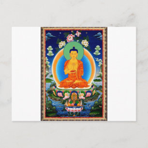 Cartão Postal Tibetan Thangka Buda Prabhutaratna