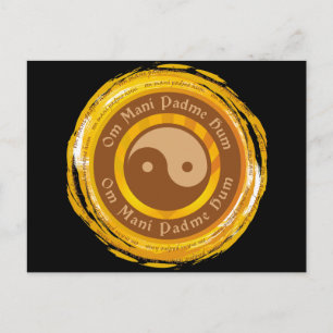 Cartão Postal Tibetano Mantra Yin Yang
