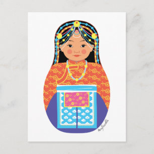 Cartão Postal Tibetano Matryoshka