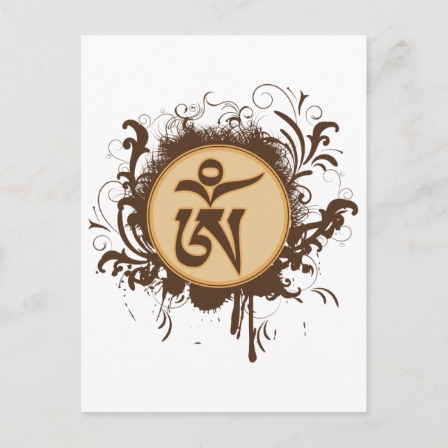 Cartão Postal Tibetano Om (Frente)