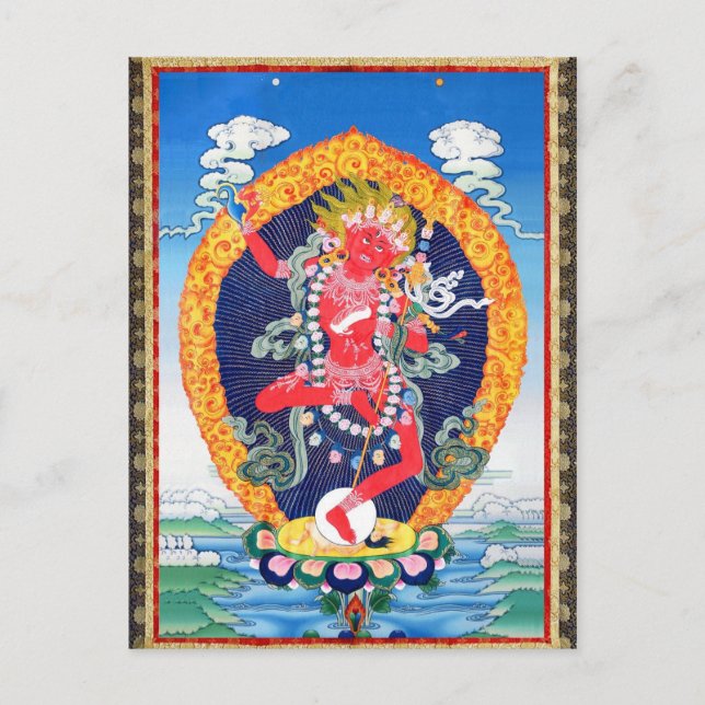 Cartão Postal Tibetano Thangka Vajravarahi (Frente)